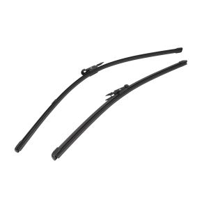 Kit De Escobillas Limpiaparabrisas Planas DENSO (DF-011), 2 Unidades 600/ 475mm - Vehículos Con Volante A Izquierda – Silenciosas Y Duraderas Con Diseño Aerodinámico – Escobillas Limpiaparabrisas OEM