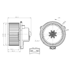 Sisäilman puhallin NRF 34304