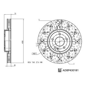 Bremsscheibe BLUE PRINT ADBP430181