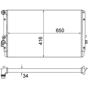 Arrefecedor do motor MAHLE CR 854 001S