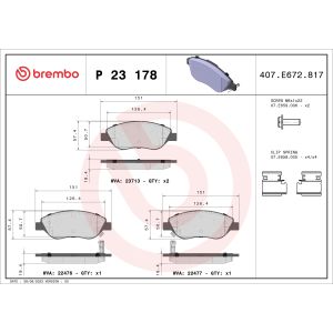 Jarrupalasarja BREMBO P 23 178, edessä
