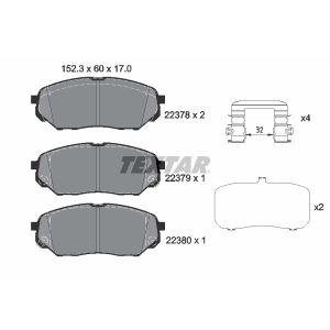 Conjunto de pastilhas de travão TEXTAR 2237801, frente