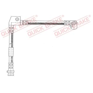 Tubo do travão flexível traseiro, esquerdo QUICK BRAKE QB50.988