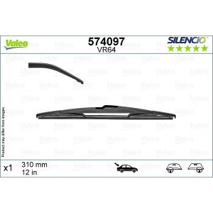 Wischblatt VALEO Silencio 574097, 310mm, Hinten, 1 Stück