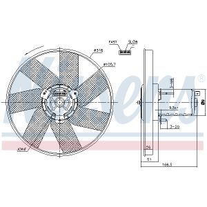Lüfter, Motorkühlung NISSENS 85835