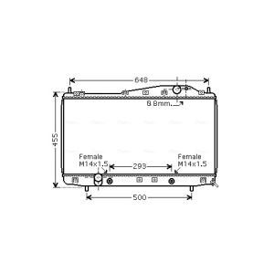 Arrefecedor do motor AVA COOLING DW2055