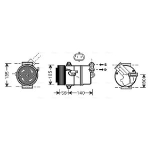 Compressor, ar condicionado AVA COOLING OLAK428