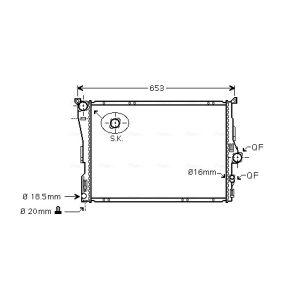 Arrefecedor do motor AVA COOLING BW2343