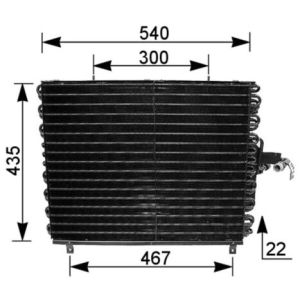 Condensador, aire acondicionado MAHLE AC 166 000S