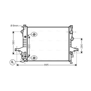 Arrefecedor do motor AVA COOLING VO2133