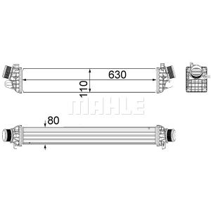 Ladeluftkühler MAHLE CI 258 000P