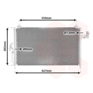 Condensator, airconditioning VAN WEZEL 27005159