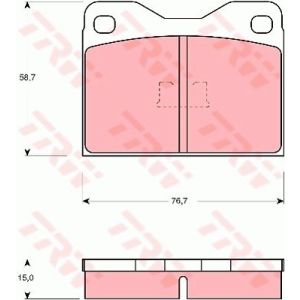 Bremsbelagsatz TRW GDB159, Vorne