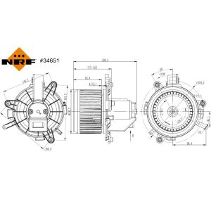 Ventilador da cabina NRF 34651