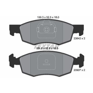 Bremsbelagsatz TEXTAR 2384201, Vorne