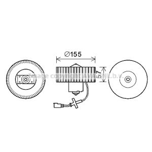 Motore elettrico, ventola interna AVA COOLING FD8568