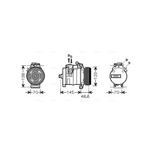 Compresor, aire acondicionado AVA COOLING BWAK345
