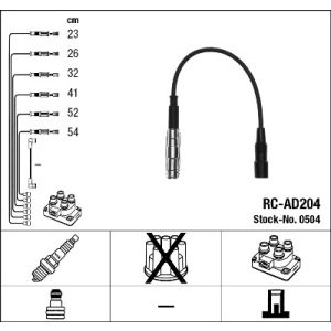 NGK KIT CAVI accensione per CHEVROLET DAEWOO GENERAL MOTORS PONTIAC