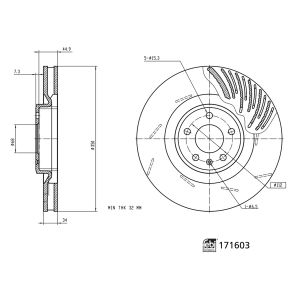 Disco de travão FEBI BILSTEIN 171603