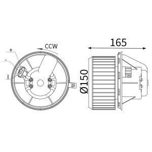 Ventilador do habitáculo MAHLE AB 450 000S