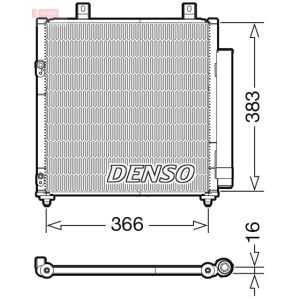 Condensador, sistema de ar condicionado DENSO DCN45007