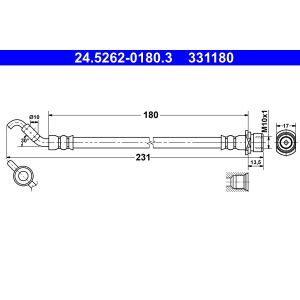 Flexible de frein ATE 24.5262-0180.3