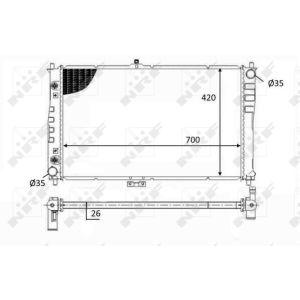 Radiateur, refroidissement du moteur NRF 59019