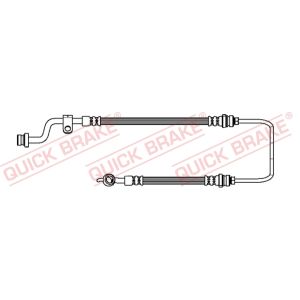 Tubo do travão flexível traseiro, esquerdo QUICK BRAKE QB50.891
