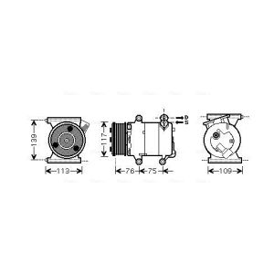 Compressor, ar condicionado AVA COOLING AUAK185