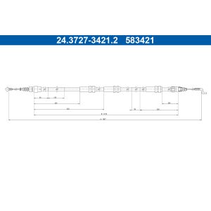 Câble de commande (frein de stationnement) ATE 24.3727-3421.2