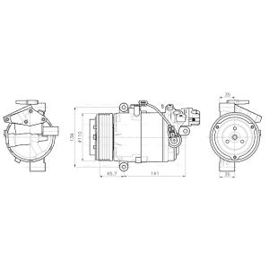 Compressor, ar condicionado AVA COOLING BWAK630