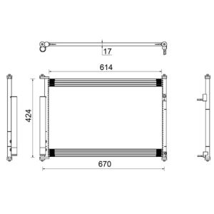 Condenseur, climatisation MAHLE AC 490 000S