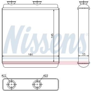 Warmtewisselaar, interieur verwarming NISSENS 72663