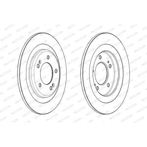 Bremsscheiben FERODO DDF2200C hinten, voll, 2 Stück
