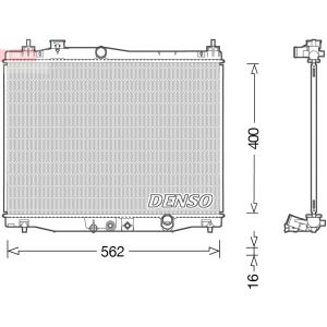 Radiador de motor DENSO DRM40046