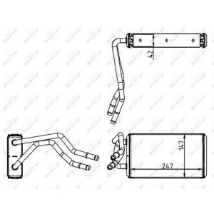 Wärmetauscher, Innenraumheizung NRF 54227