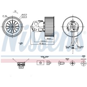 Ventilador de habitáculo NISSENS 87240