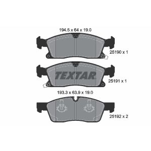 Bremsbelagsatz TEXTAR 2519002, Vorne