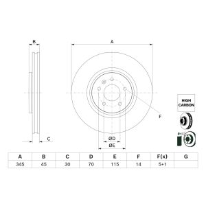 Disque de frein BOSCH 0 986 479 G69