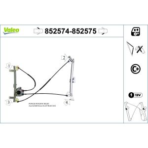 Regulador de janelas VALEO 852574