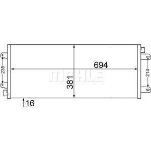 Condensatore, impianto di climatizzazione BEHR MAHLE AC 527 000S