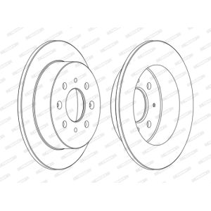 Remschijf FERODO DDF1358C achter, compleet, 2 stuk