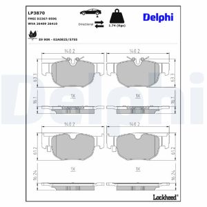 Remblokset DELPHI LP3870, achter