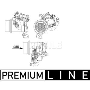 Elemento enfriador, reciclaje gases escape BEHR MAHLE CE 18 000P