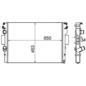 Arrefecedor do motor MAHLE CR 1254 001S