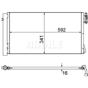 Lauhdutin, ilmastointilaite MAHLE AC 414 001S