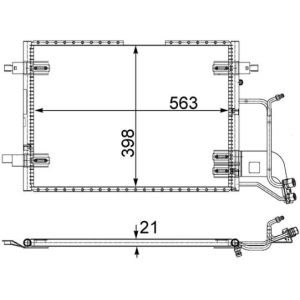 Kondensator, Klimaanlage MAHLE AC 352 000S