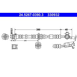 Flexible de frein ATE 24.5267-0390.3