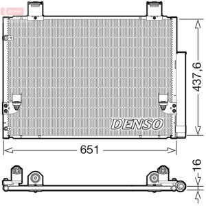 Condensador, sistema de ar condicionado DENSO DCN50057