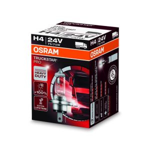 Lámpara incandescente halógena OSRAM H4 Truckstar Pro Plus 100% 24V, 75/70W